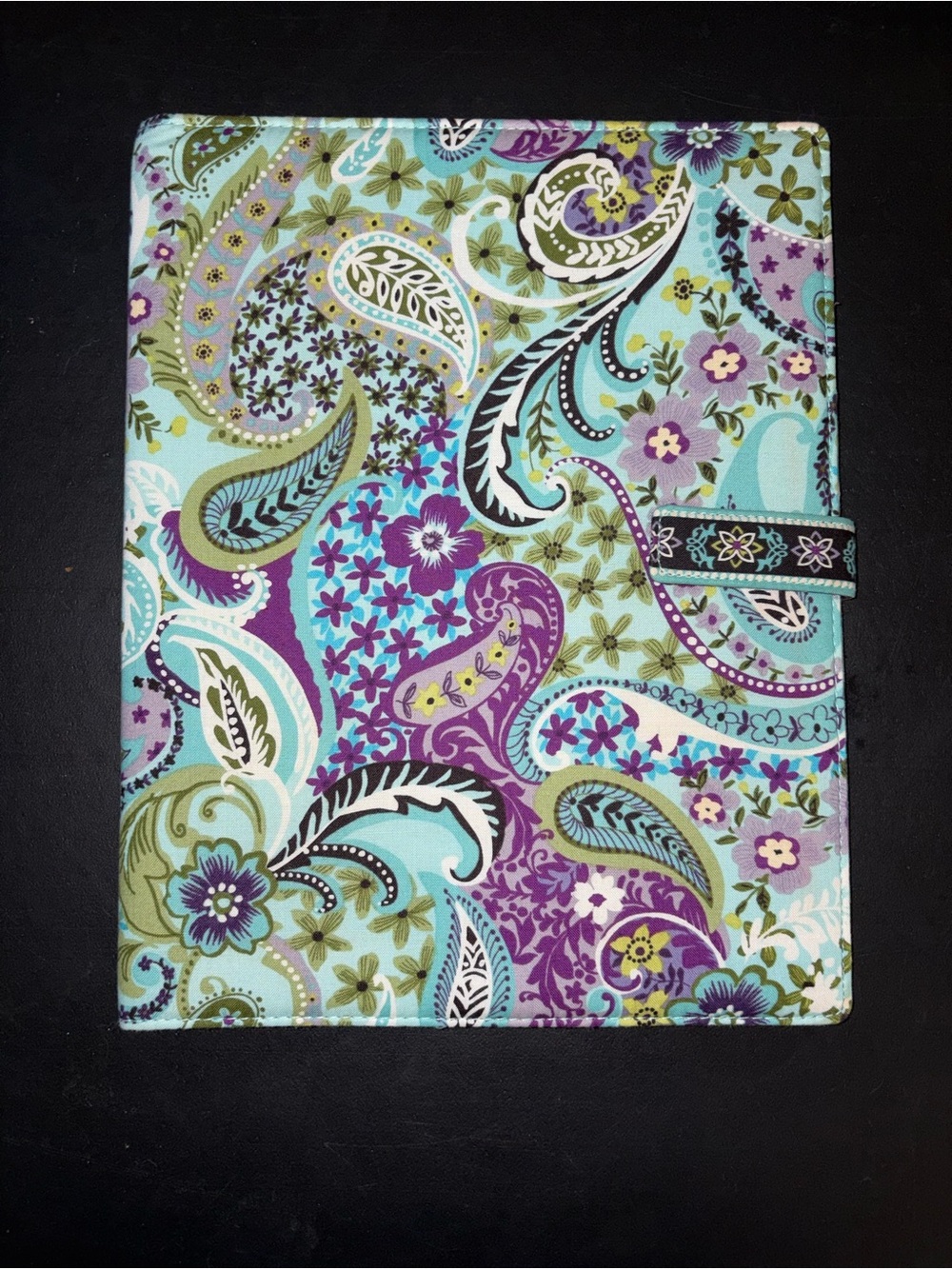 Marie collection Floral & Paisley Fabric Portfolio Padfolio with Lined Notepad